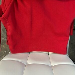 Nike Red Hooded Sweatshirt with White Drawstrings